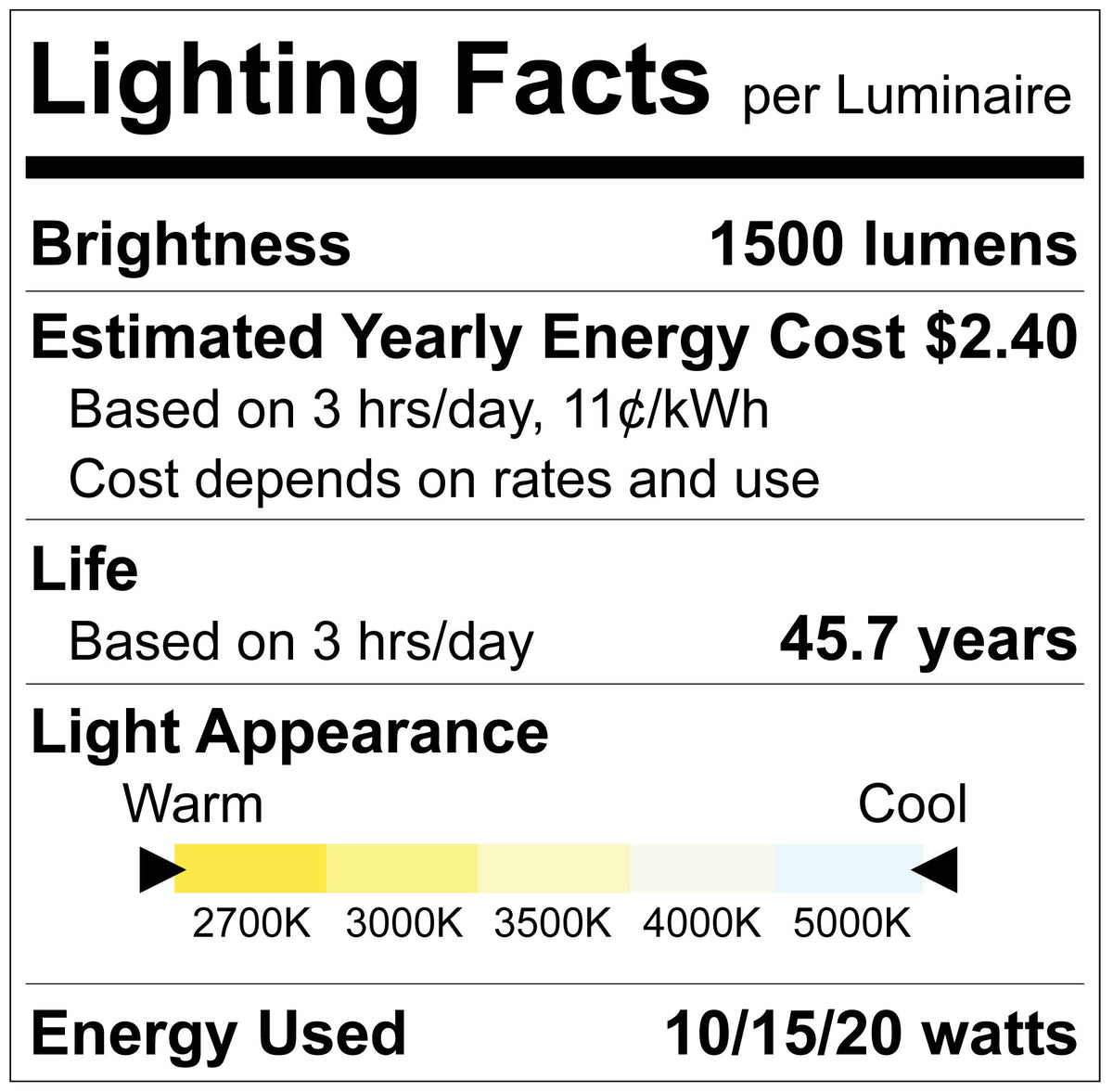 Luxrite LR23315 6" Regressed Round Canless Spotlight - 5 CCT & 3 Wattage Selectable