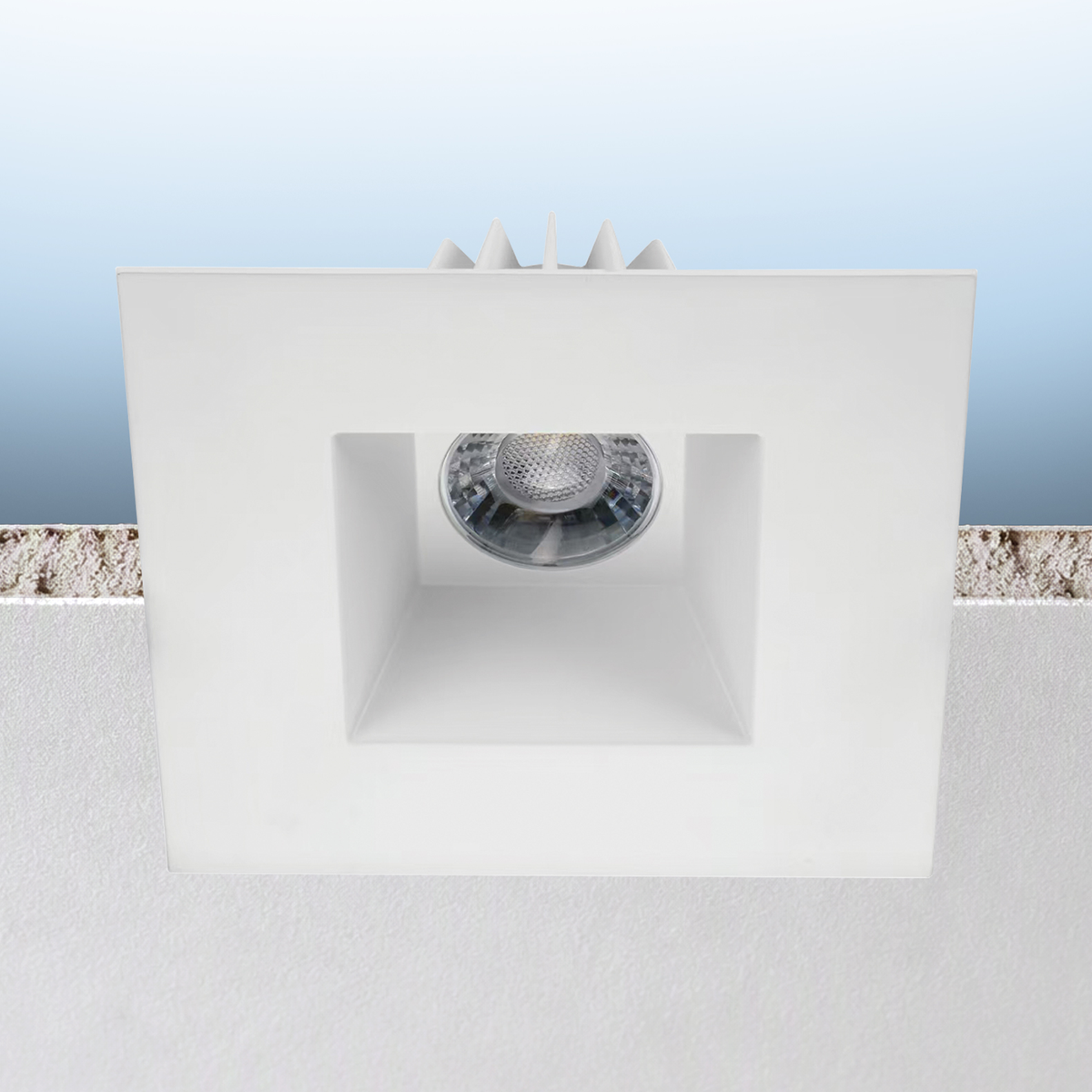 Luxrite LR23317 6" Regressed Square Canless Spotlight - 5 CCT & 3 Wattage Selectable
