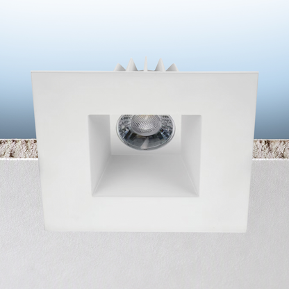 Luxrite LR23317 6" Regressed Square Canless Spotlight - 5 CCT & 3 Wattage Selectable