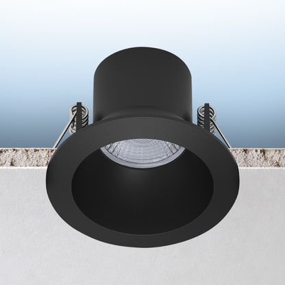 Luxrite LR23321 8W 3" Regressed Canless Spotlight - Round Black - 5 CCT Select