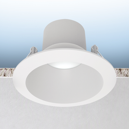 Luxrite LR23325 12W 4" Regressed Canless Spotlight - Round White - 5 CCT Select