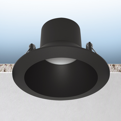 Luxrite LR23326 12W 4" Regressed Canless Spotlight - Round Black - 5 CCT Select