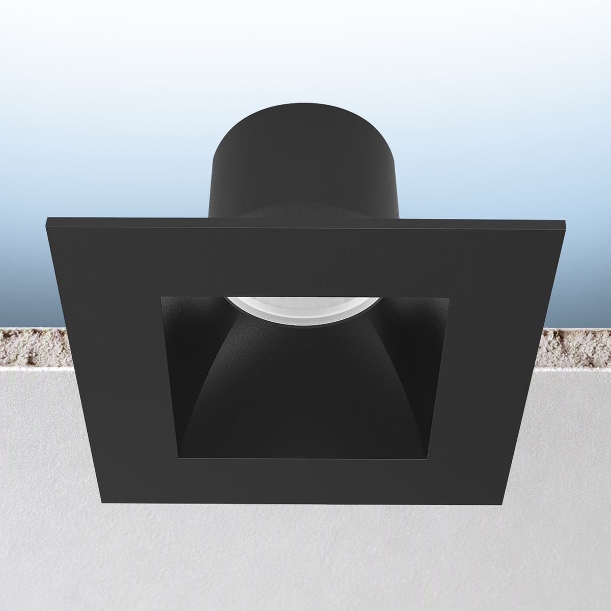 Luxrite LR23328 12W 4" Regressed Canless Spotlight - Square Black - 5 CCT Select