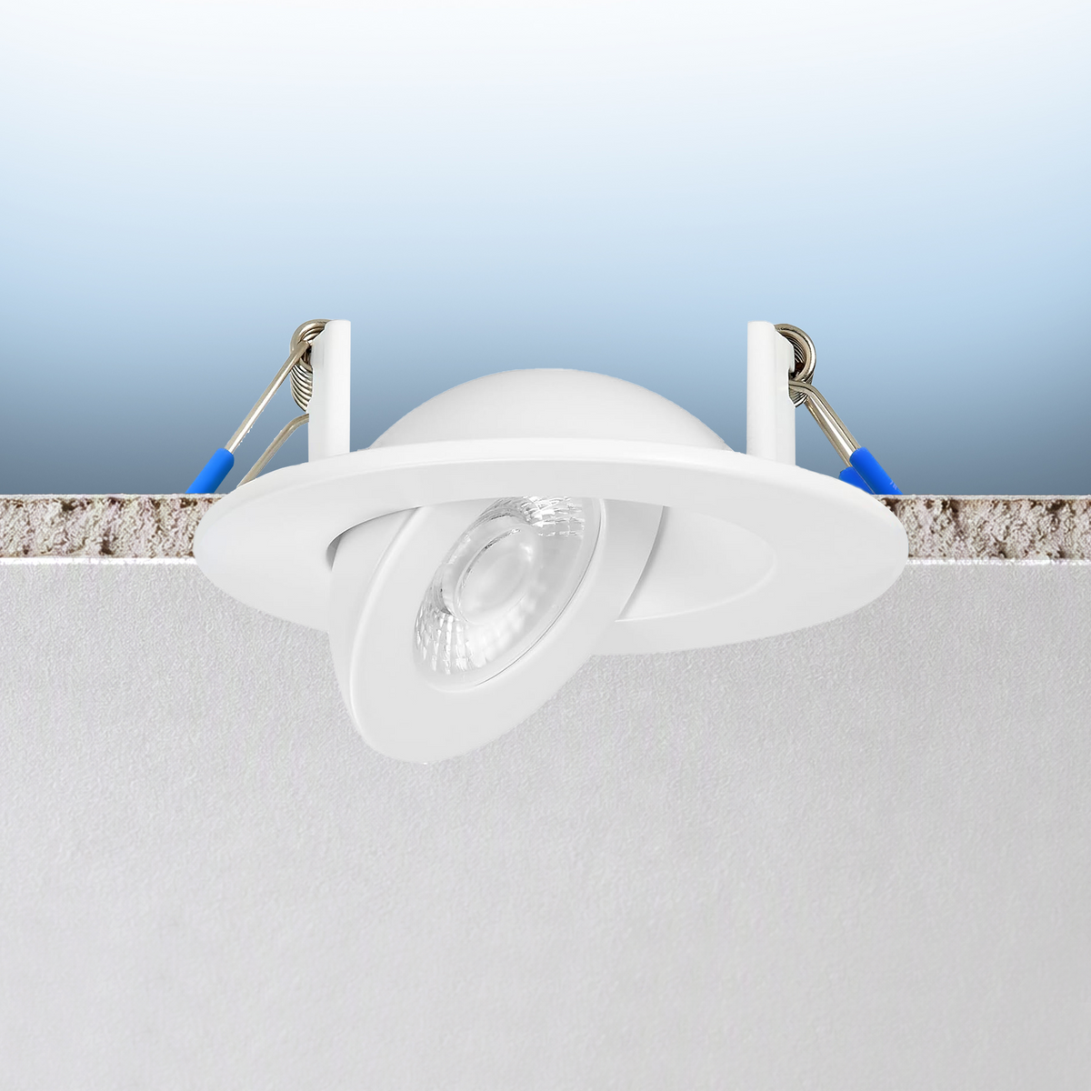Luxrite LR23330 2" Recessed Floating Gimbal - 5 CCT Selectable Round Trim