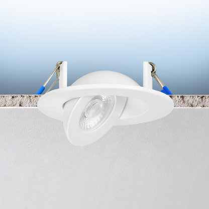 Luxrite LR23330 2" Recessed Floating Gimbal - 5 CCT Selectable Round Trim