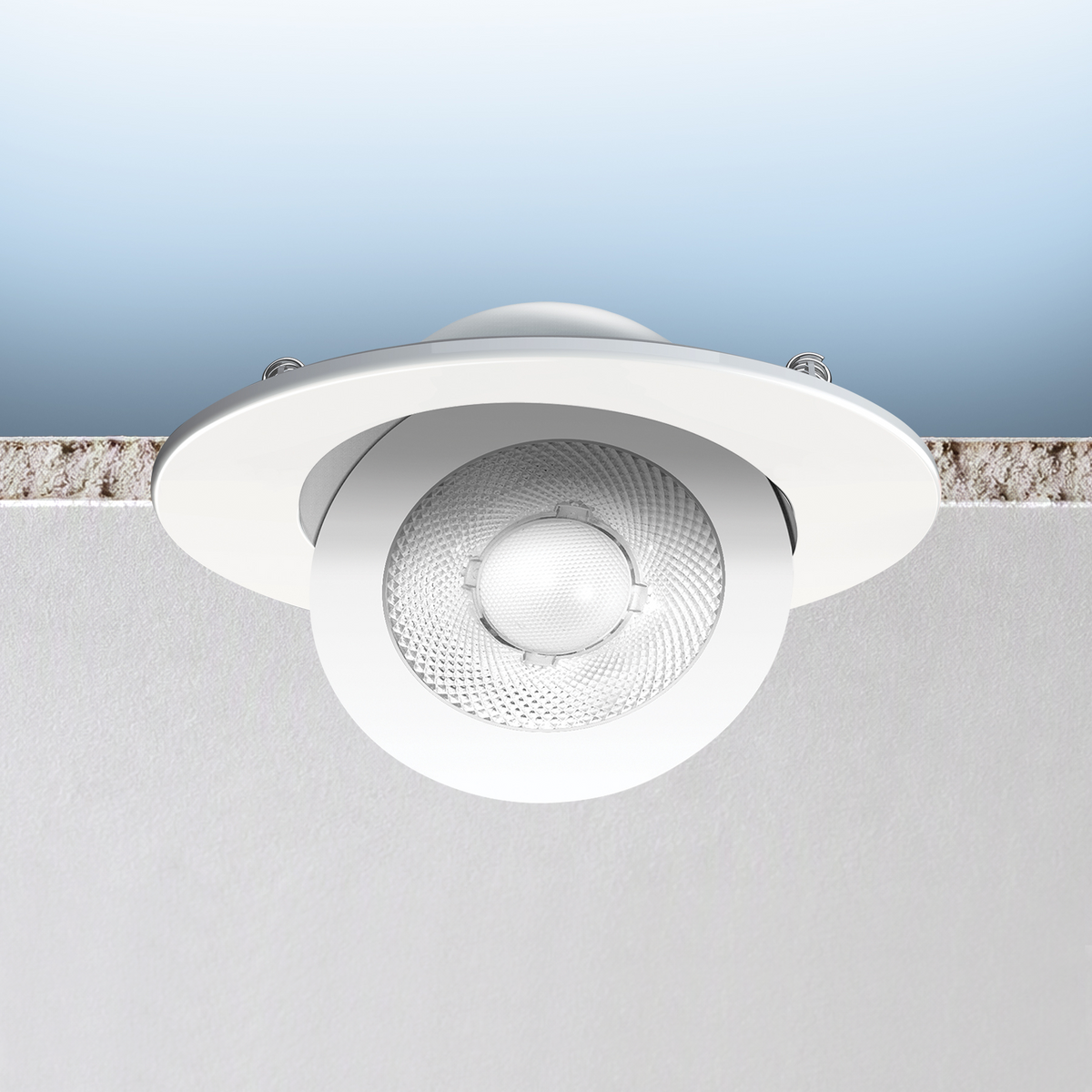 Luxrite LR23332 4" Recessed Floating Gimbal - 5 CCT Selectable Round Trim