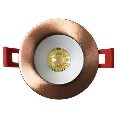 Luxrite LR23431 2" Regressed Interchangeable Canless Spotlight Round Copper Trim