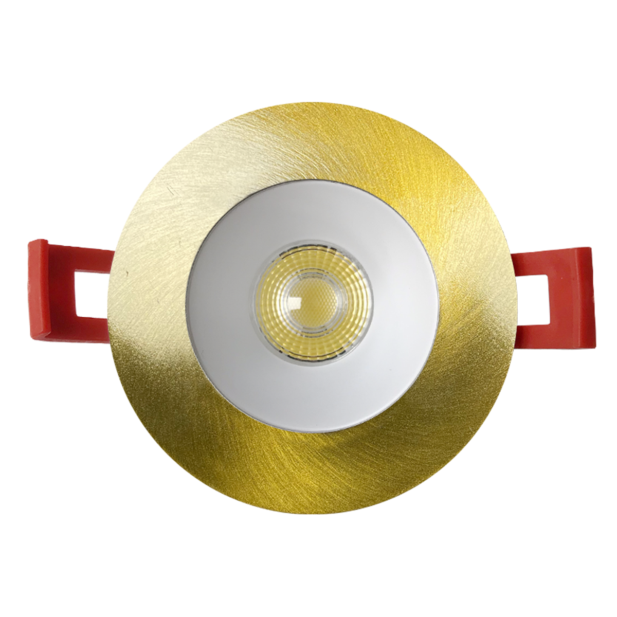 Luxrite LR23436 2" Regressed Interchangeable Canless Spotlight Round Brass Trim
