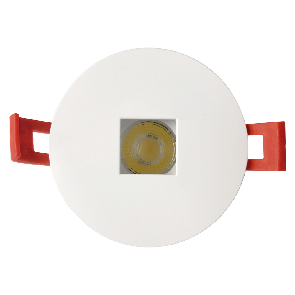 Luxrite LR23443 2" Regressed Interchangeable Canless Spotlight Round Square Hole Trim