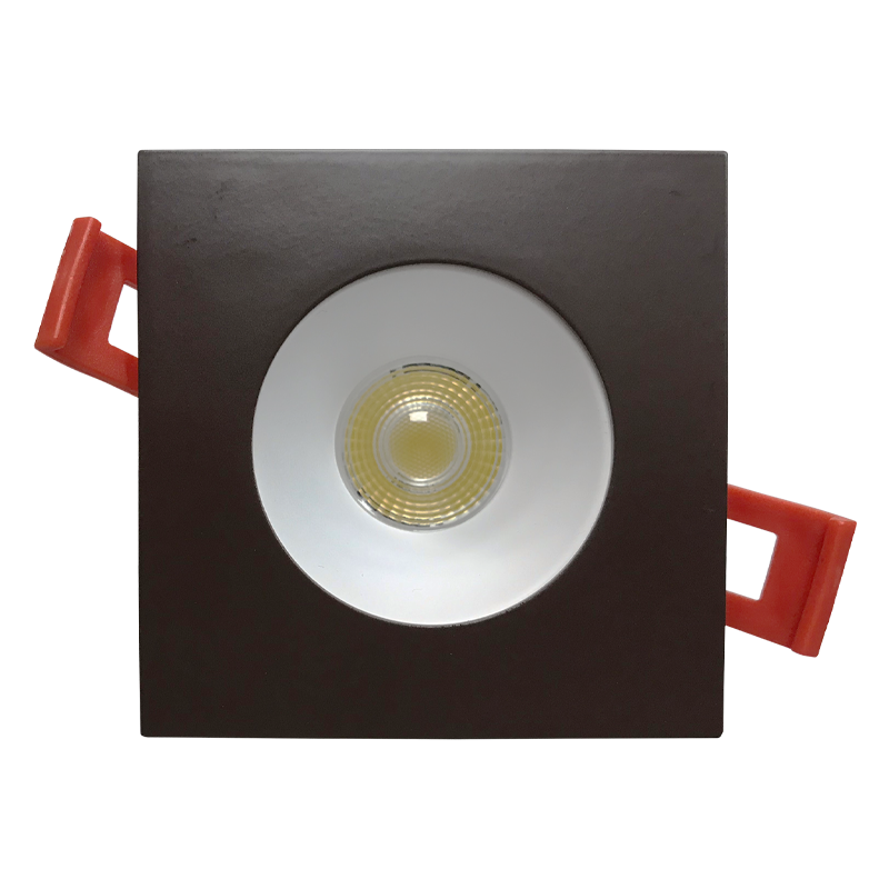 Luxrite LR23452 2" Regressed Interchangeable Canless Spotlight Square Bronze Trim