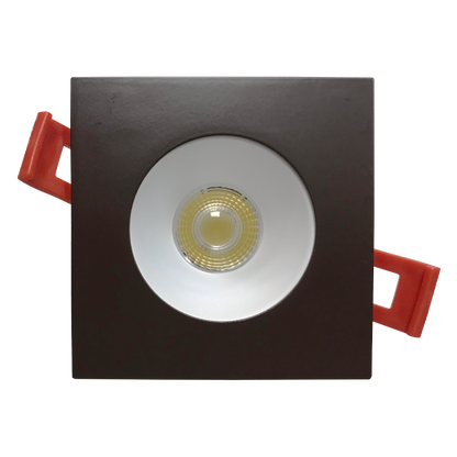 Luxrite LR23452 2" Regressed Interchangeable Canless Spotlight Square Bronze Trim