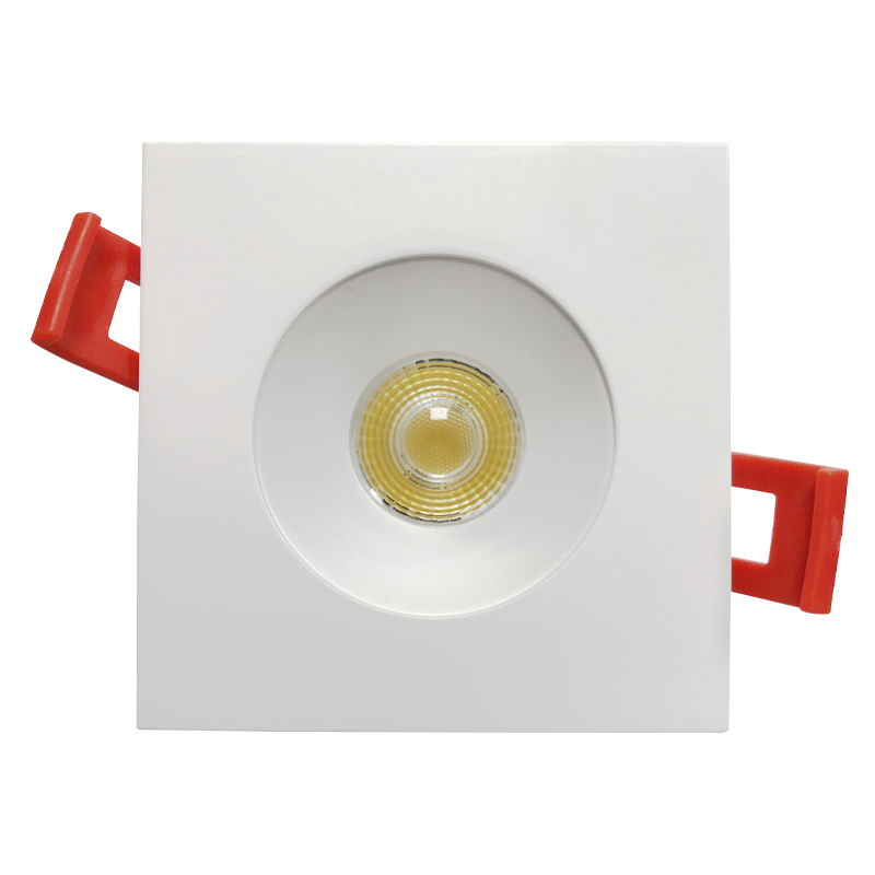 Luxrite LR23454 2" Regressed Interchangeable Canless Spotlight Square White Trim