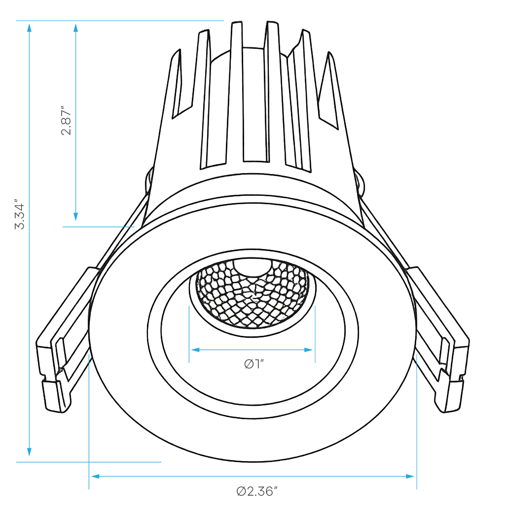 Luxrite LR23460 7W 1" Regressed 5CCT Interchangeable Canless Spotlight