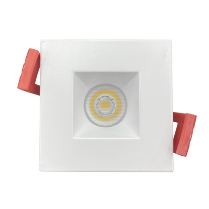 Luxrite LR23462 1" Regressed 5CCT Interchangeable Canless Spotlight Square White Trim