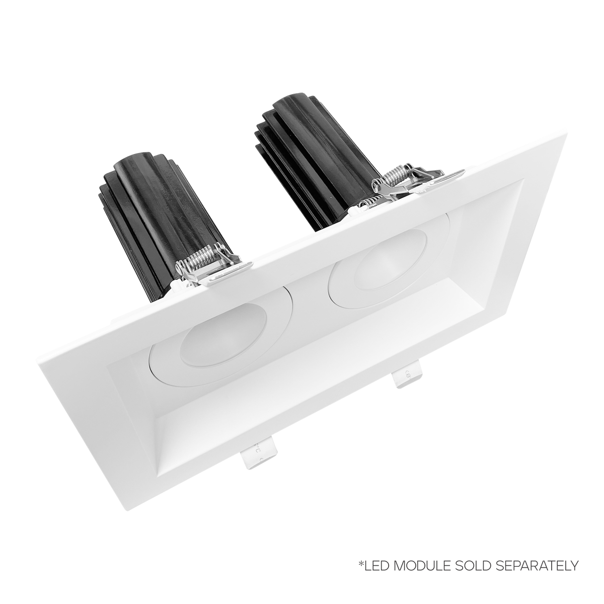 Luxrite LR23465 2" Regressed Plate - 2 Head White Finish