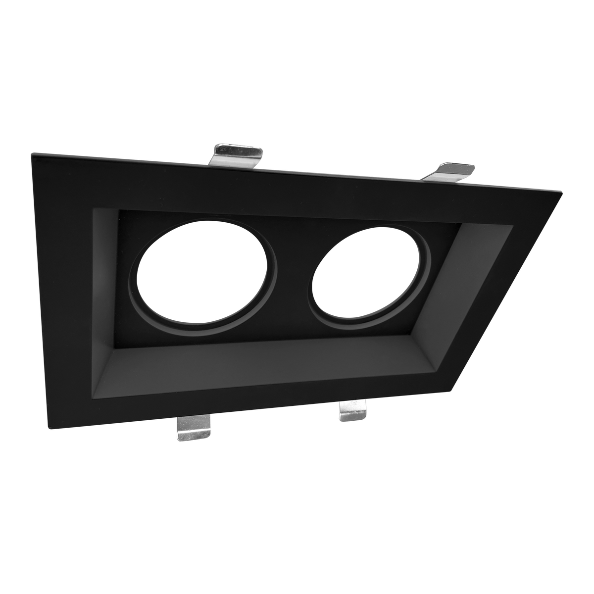 Luxrite LR23466 2" Regressed Plate - 2 Head Black Finish