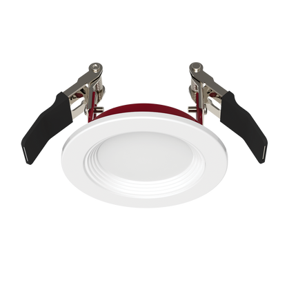 Luxrite LR23490 6.5W 3" Fire Rated Step Baffled Canless Spotlight - 5CCT Selectable