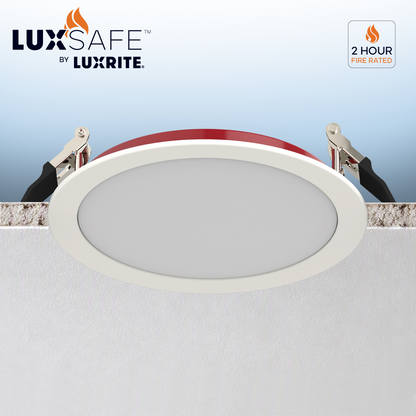 Luxrite LR23497 13W 6" Fire Rated Canless Wafer Spotlight - 5 CCT Selectable