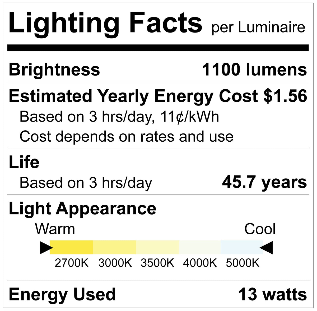 Luxrite LR23497 13W 6" Fire Rated Canless Wafer Spotlight - 5 CCT Selectable