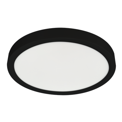 Luxrite LR23524 12W 7” Slim Surface Mount 5 CCT Selectable - Black Finish