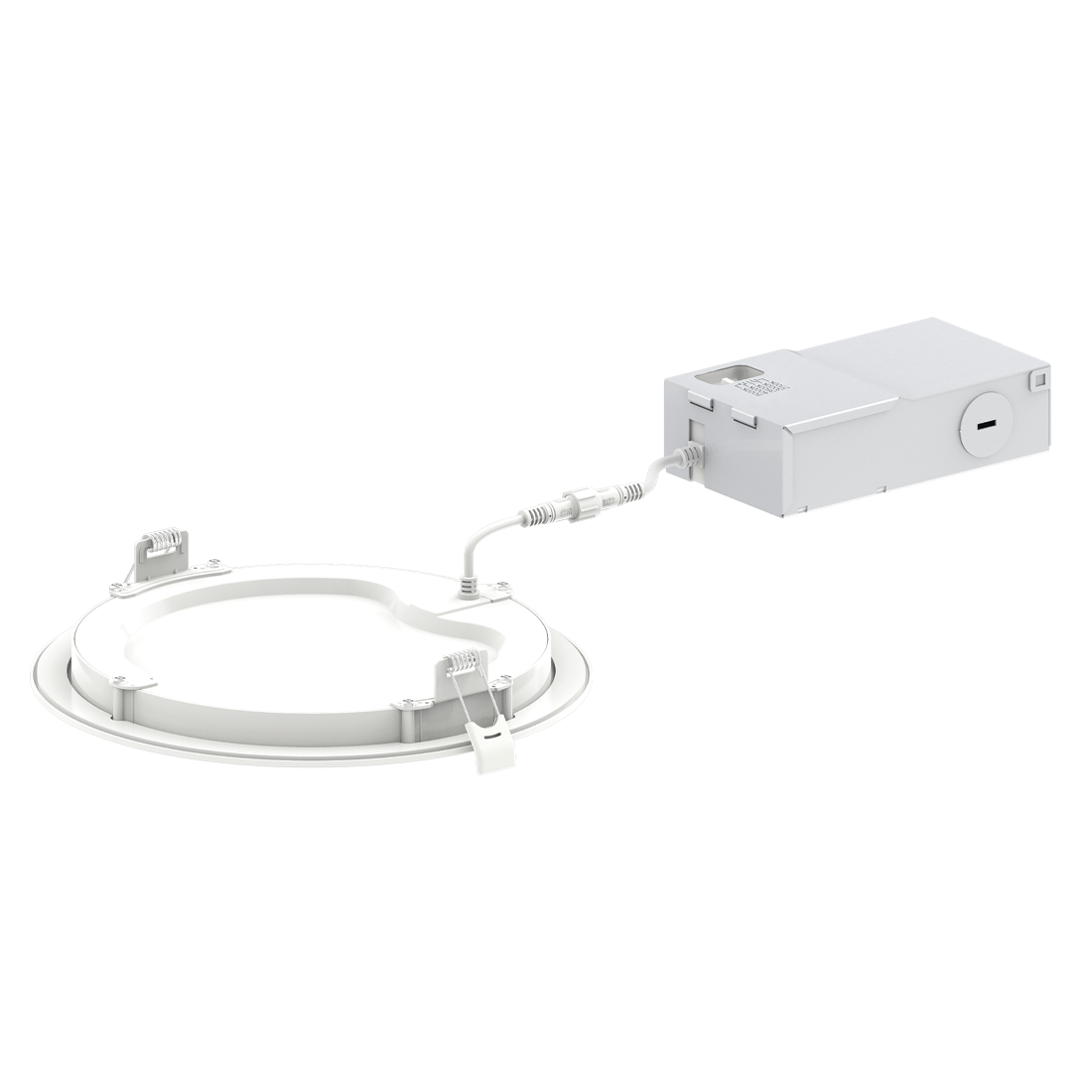 Luxrite LR23733 23W 8" Mini Panel Round 5CCT Baffled Canless Wafer Spotlight