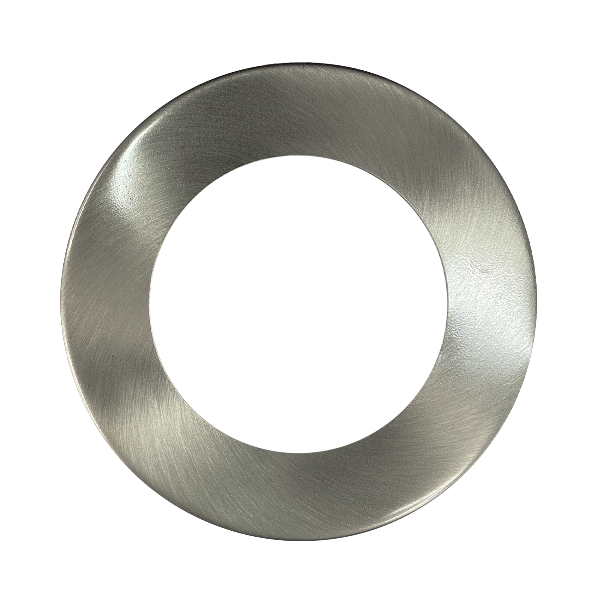 Luxrite LR23771 4" Mini Panel Round Trim Brushed Nickel for Canless Wafer Spotlight