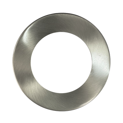 Luxrite LR23771 4" Mini Panel Round Trim Brushed Nickel for Canless Wafer Spotlight