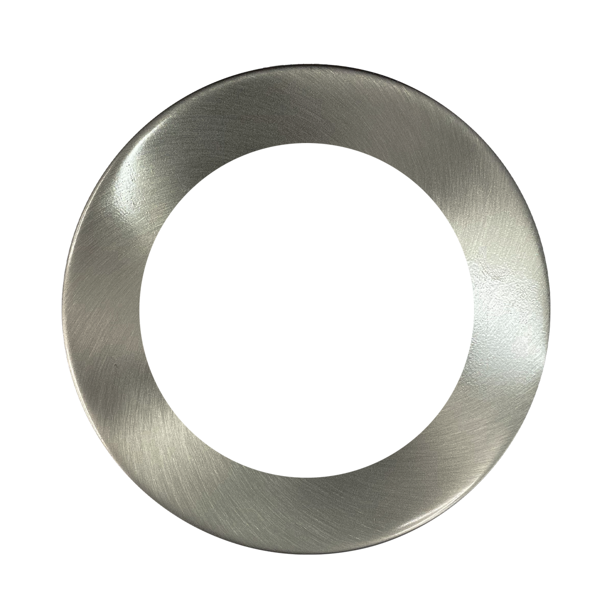Luxrite LR23777 6" Mini Panel Round Trim Brushed Nickel for Canless Wafer Spotlight