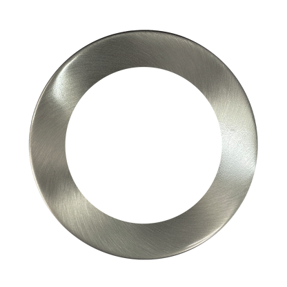 Luxrite LR23777 6" Mini Panel Round Trim Brushed Nickel for Canless Wafer Spotlight