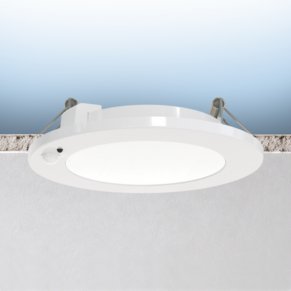 Luxrite LR23911 4" Recessed Mini Panel Canless Spotlight - 5CCT & Adjustable PIR Sensor - Universal Voltage