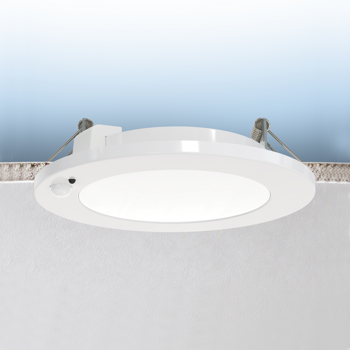 Luxrite LR23912 6" Recessed Mini Panel Canless Spotlight - 5CCT & Adjustable PIR Sensor - Universal Voltage