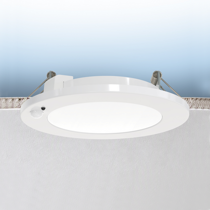 Luxrite LR23912 6" Recessed Mini Panel Canless Spotlight - 5CCT & Adjustable PIR Sensor - Universal Voltage