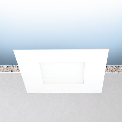 Luxrite LR23933 4" Mini Panel Canless Spotlight - CCT & Wattage Selectable Dual Dimming/universal Voltage - High Output