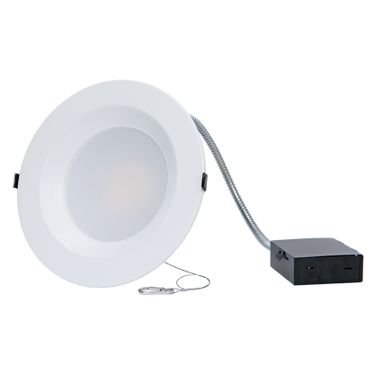 Luxrite LR23976 6" Commercial Downlight , Baffled, CCT & Wattage Selectable, Universal Voltage, Dual Dimming