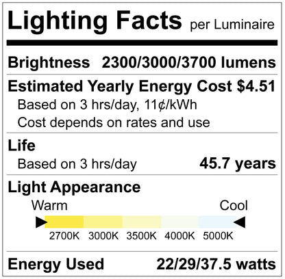Luxrite LR23978 10" Commercial Downlight , Baffled, CCT & Wattage Selectable, Universal Voltage, Dual Dimming