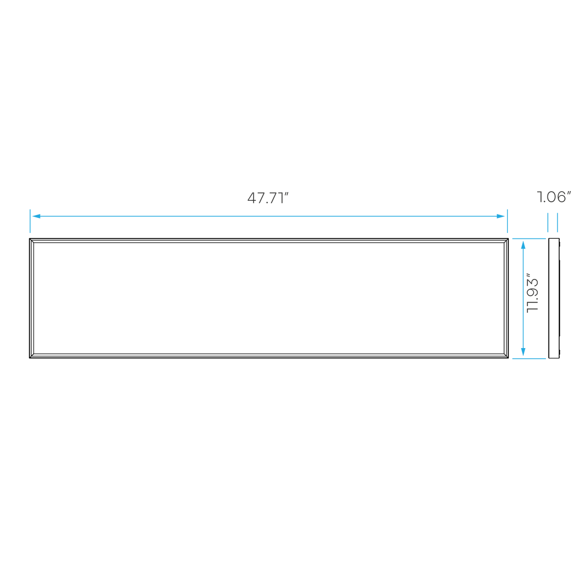 Luxrite LR24013 1X4 Slim Surface Mount Panel - CCT & Wattage Selectable