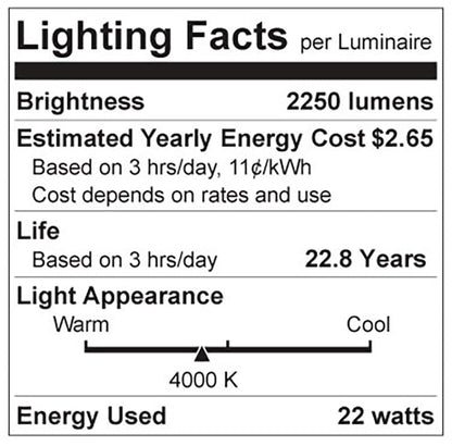 Luxrite LR21452 A21 22W 4000K LED Light Bulb