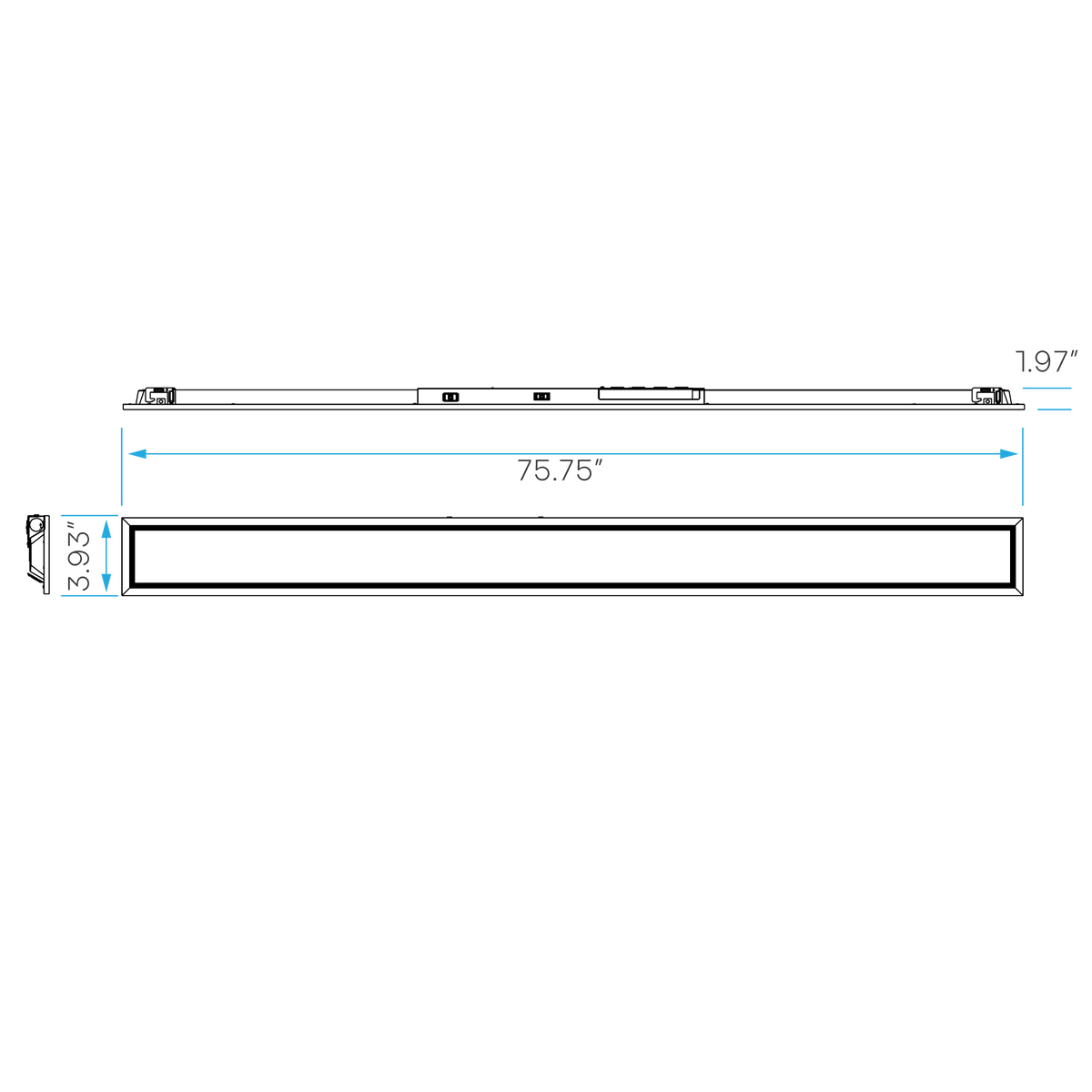 Luxrite LR24222 4" X 6' Recessed Backlit Panel - CCT & Wattage Selectable