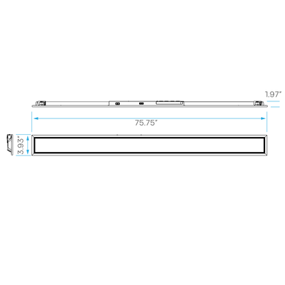 Luxrite LR24222 4" X 6' Recessed Backlit Panel - CCT & Wattage Selectable