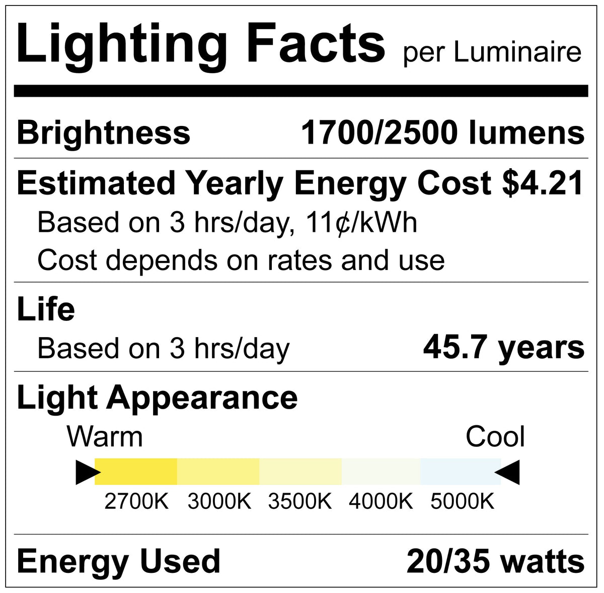 Luxrite LR24751 4" Regressed Interchangeable - 5 CCT & 2 Wattage Selectable Very High Output 60º