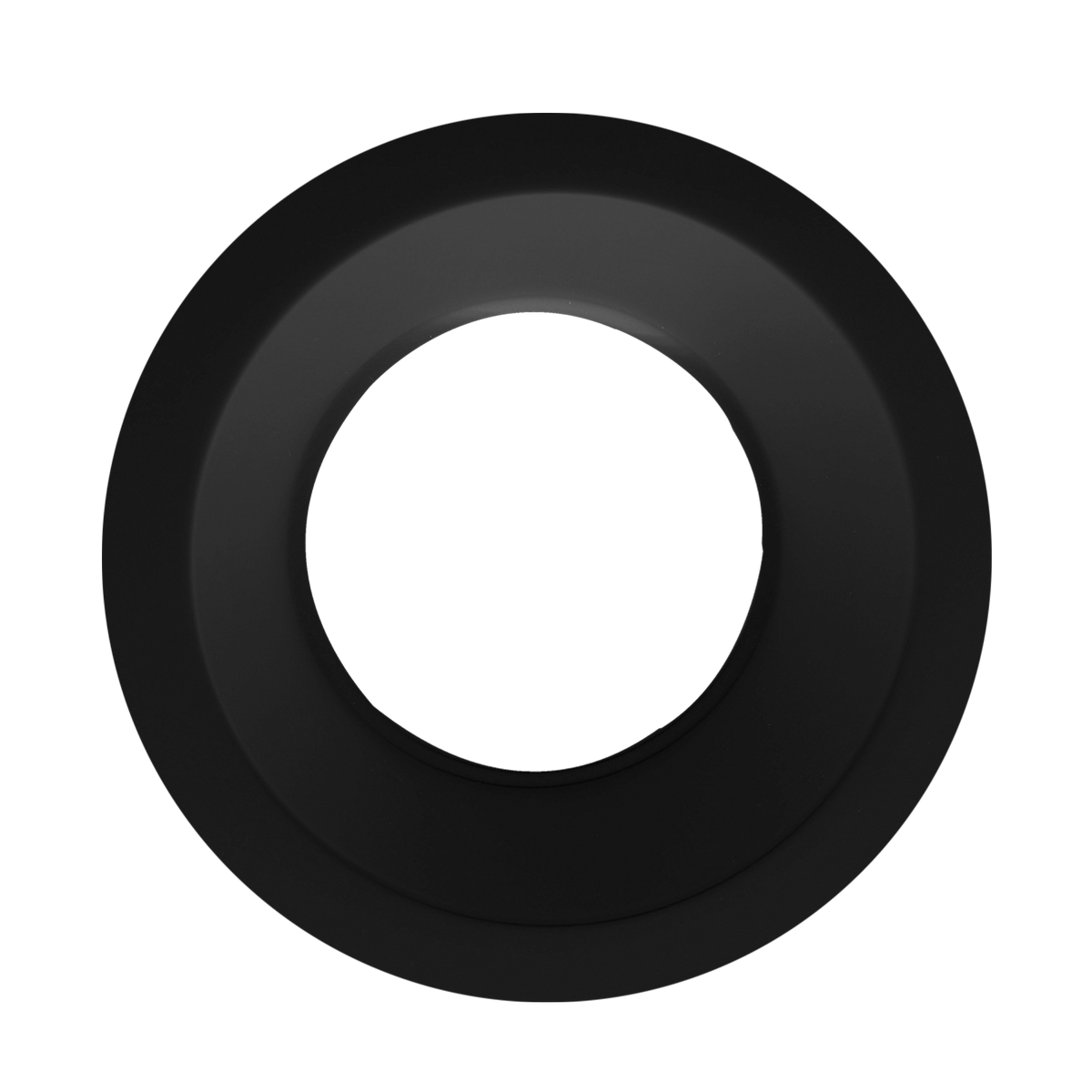 Luxrite LR24928 4" Interchangeable Narrow Trim - Round Black Finish