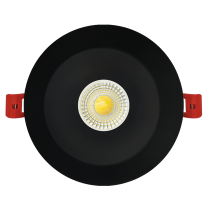 Luxrite LR24935 4" Deep Regressed Trim Black Interchangeable Canless Spotlight