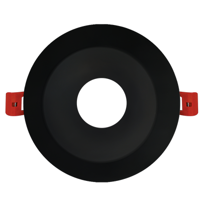 Luxrite LR24935 4" Deep Regressed Trim Black Interchangeable Canless Spotlight