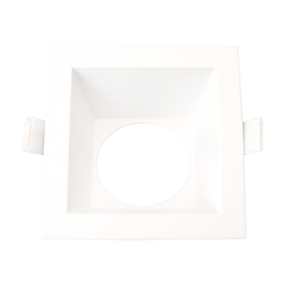 Luxrite LR24949 4" Square Wall Washer Trim Replacement - White Finish