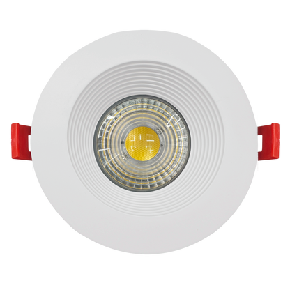 Luxrite LR24953 4" Regressed 5CCT Interchangeable Canless Spotlight Round Baffled Trim