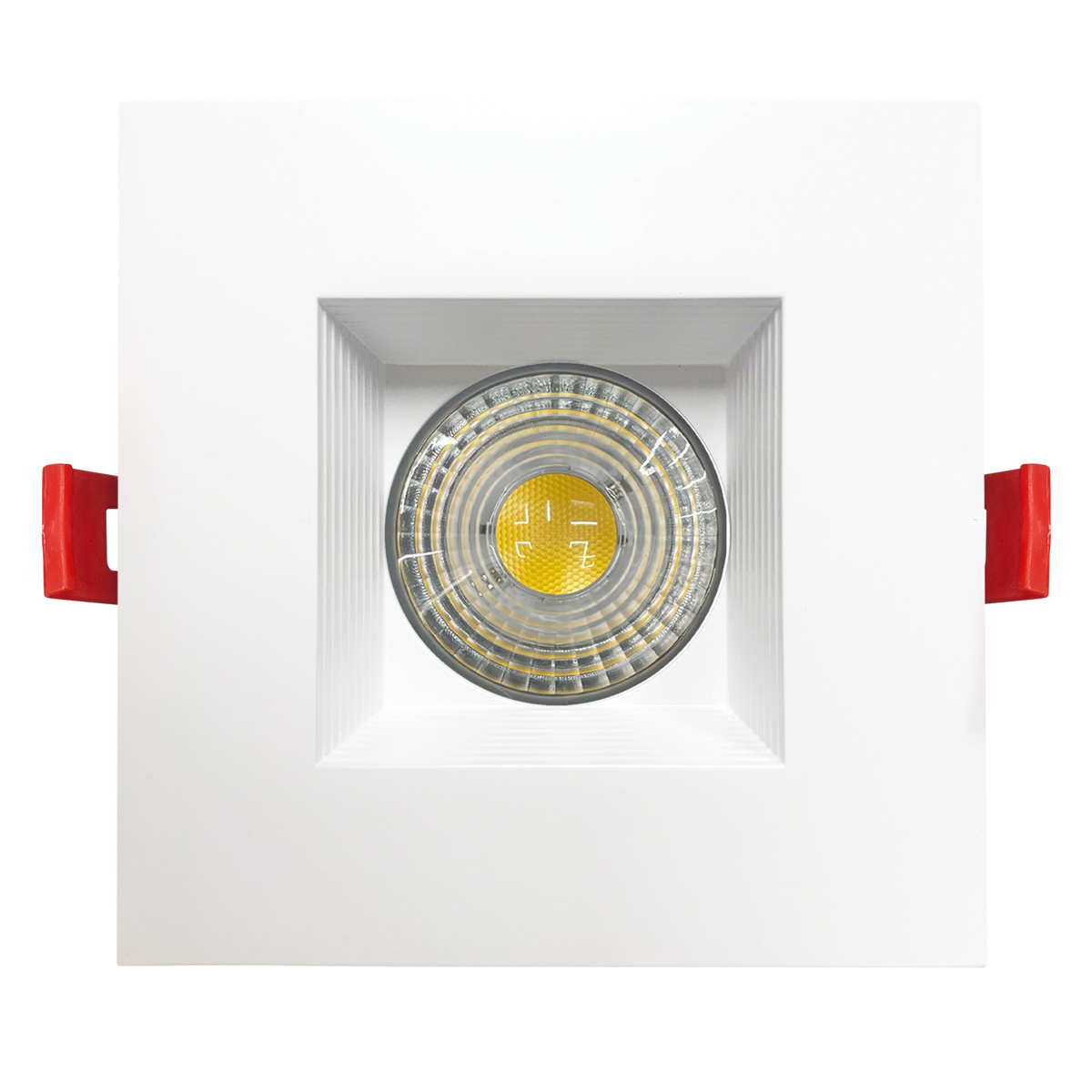 Luxrite LR24955 4" Regressed 5CCT Interchangeable Canless Spotlight Square Baffled Trim