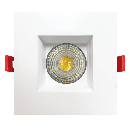 Luxrite LR24955 4" Regressed 5CCT Interchangeable Canless Spotlight Square Baffled Trim