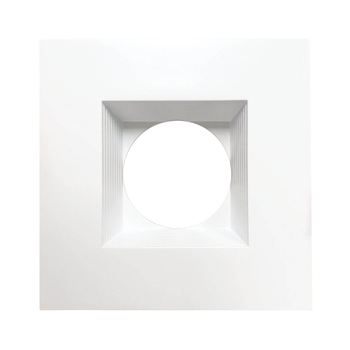 Luxrite LR24955 4" Regressed 5CCT Interchangeable Canless Spotlight Square Baffled Trim