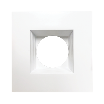 Luxrite LR24955 4" Regressed 5CCT Interchangeable Canless Spotlight Square Baffled Trim