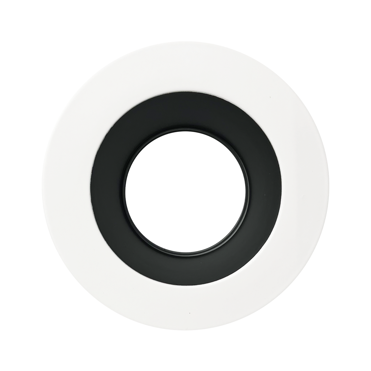Luxrite LR24967 4" Regressed 5CCT Interchangeable Canless Spotlight Round Smooth Black/white Trim